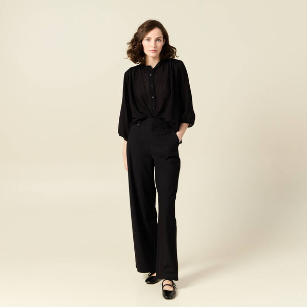 pantalon large fluide noir femme Pantalon large fluide noir femme