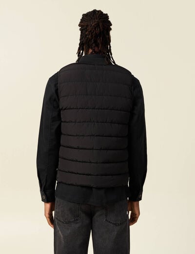 Doudoune courte sans manches noir homme