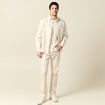 Jeans regular 5 poches denim beige homme