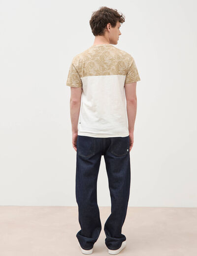T-shirt manches courtes beige moyen homme