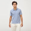 Polo manches courtes bleu gris homme