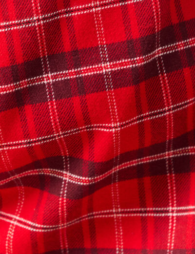 Pyjama coton haut + bas rouge femme