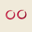 Boucles d'oreilles créoles rose fushia femme