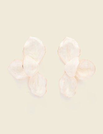 Boucles d'oreilles blanc femme