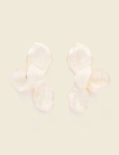 Boucles d'oreilles blanc femme