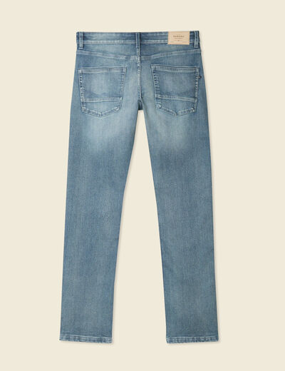 Jeans straight 5 poches denim dirty homme