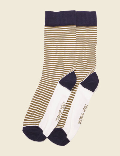 Chaussettes fabriquées en France marron homme