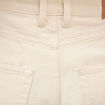 Jeans loose taille bascul&eacute;e ecru femme