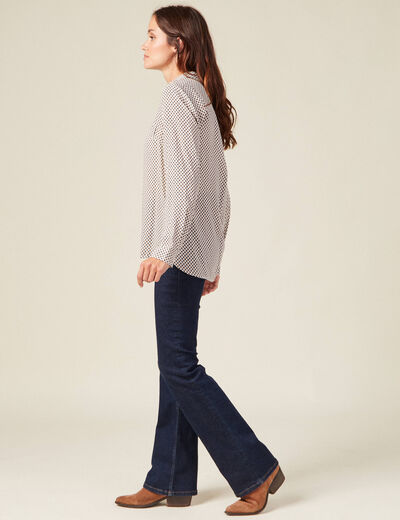 Chemise manches longues blanc femme
