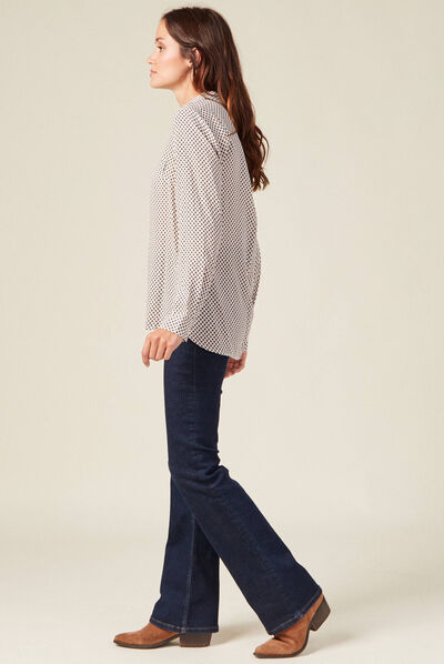 Chemise manches longues blanc femme