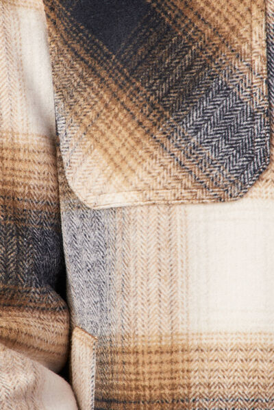 Veste surchemise ample ecru homme