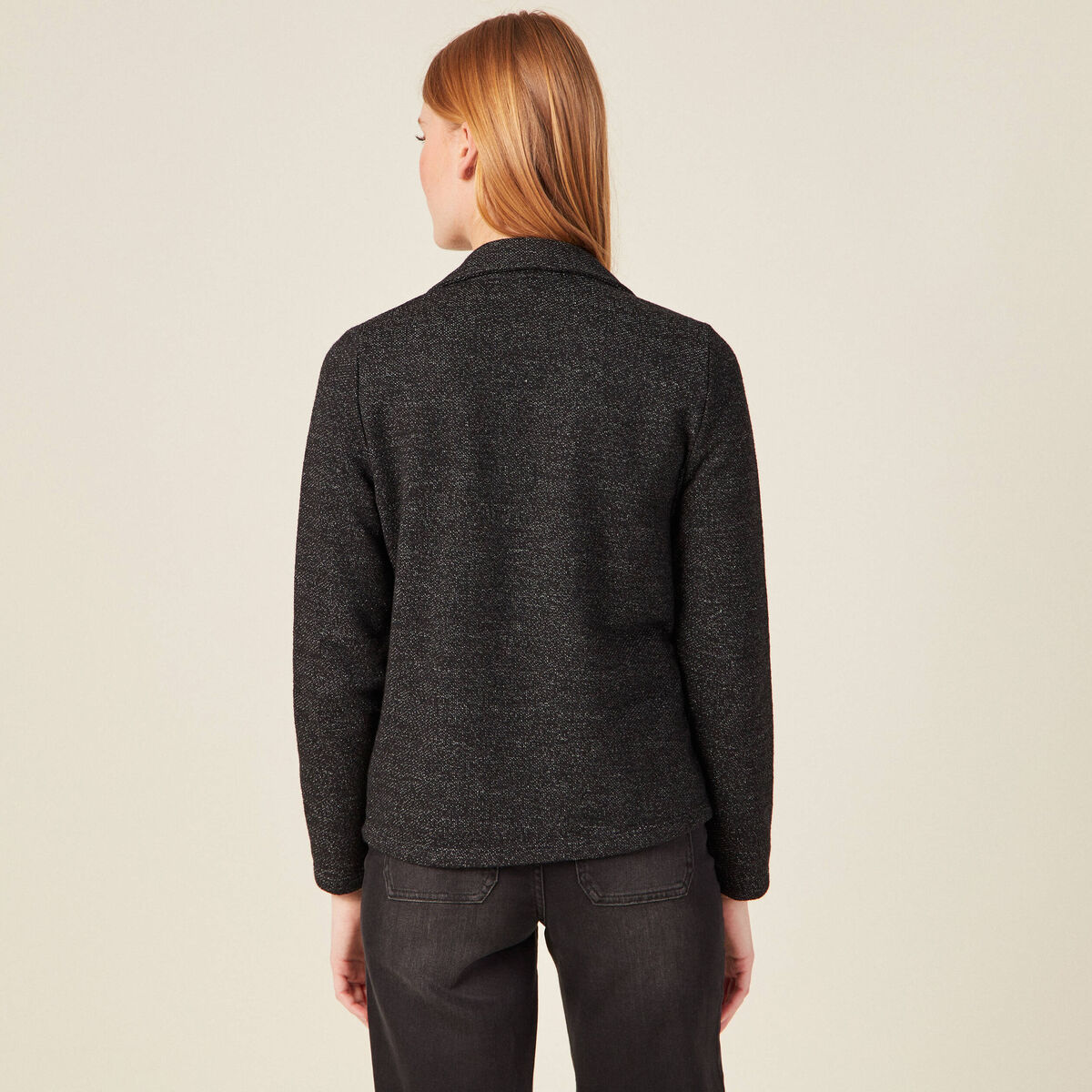 Gilet manches longues noir femme