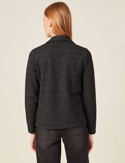 Gilet manches longues noir femme