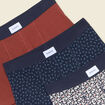 Lot 3 boxers marron cognac homme