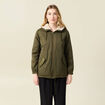 Parka r&eacute;versible vert kaki femme