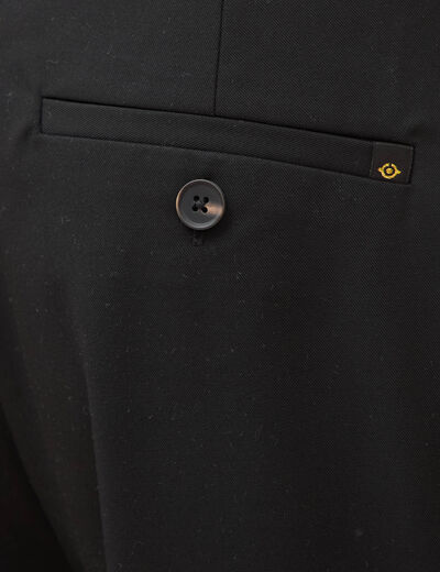 Pantalon droit taille haute noir femme