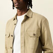 Surchemise manches longues taupe homme