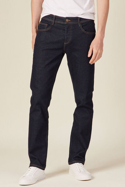 Jeans straight denim brut clean homme