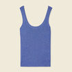 Débardeur tricot bretelles bleu electrique femme