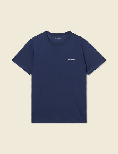 T-shirt manches courtes bleu marine homme