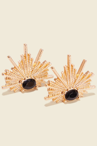 Boucles d'oreilles clous couleur or femme