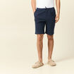 Bermuda droit élastiqué bleu foncé homme