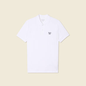 Polo manches courtes blanc homme