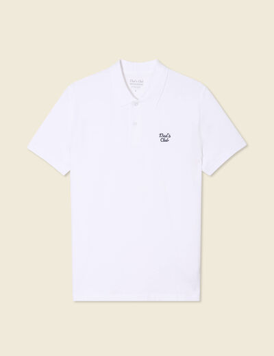 Polo manches courtes blanc homme