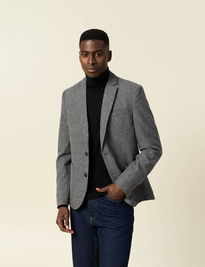 Veste blazer cintrée gris foncé homme