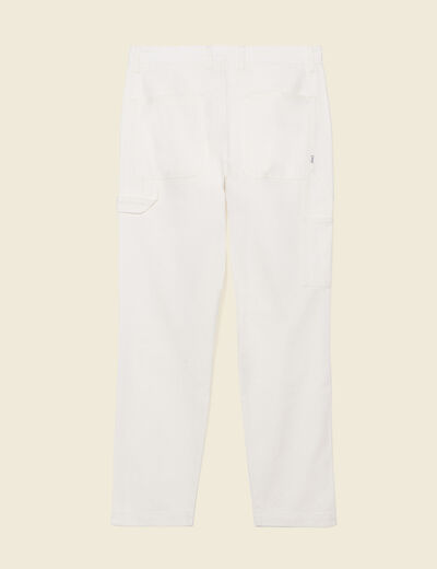 Jeans relax charpentier denim blanc homme