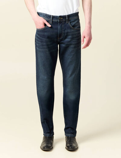 Jeans straight longueur 34 denim denim dirty homme
