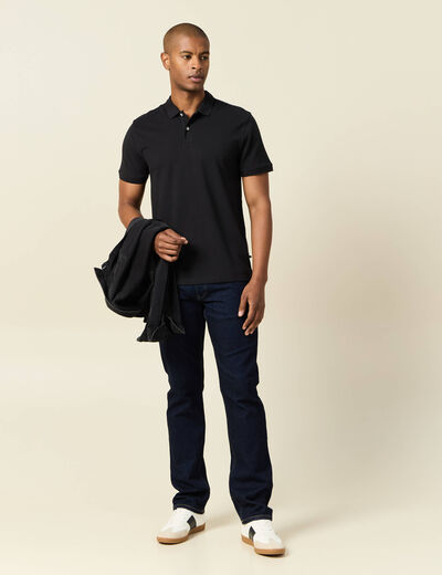 Polo éco-responsable noir homme