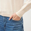 Pull manches longues creme femme