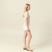 Débardeur tricot sans manches creme femme
