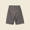 Bermuda large taille haute gris femme