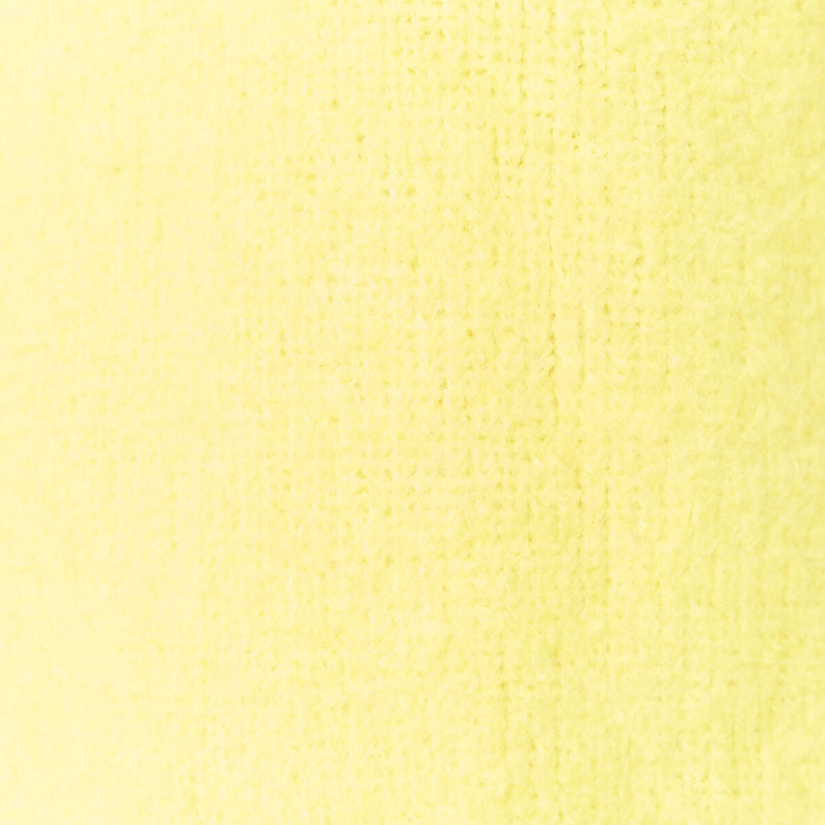 Pull manches longues col rond jaune femme