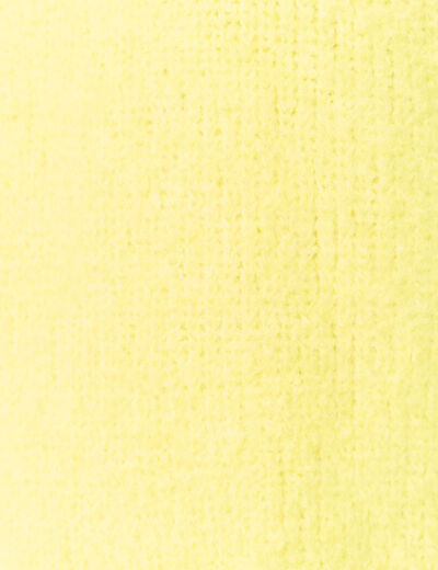 Pull manches longues col rond jaune femme
