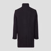 Pardessus droit boutonné gris foncé homme