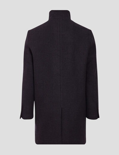 Pardessus droit boutonné gris foncé homme