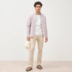 Chemise manches longues vieux rose homme