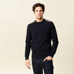 Pull manches longues bleu marine homme