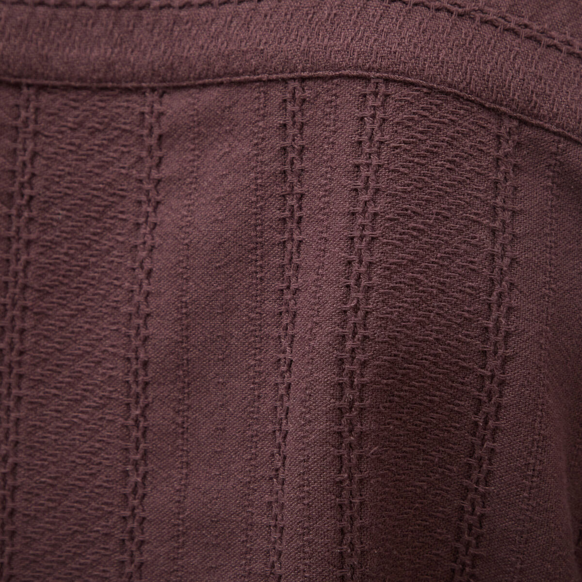 Chemise boyfriend manches courtes marron fonc&eacute; homme