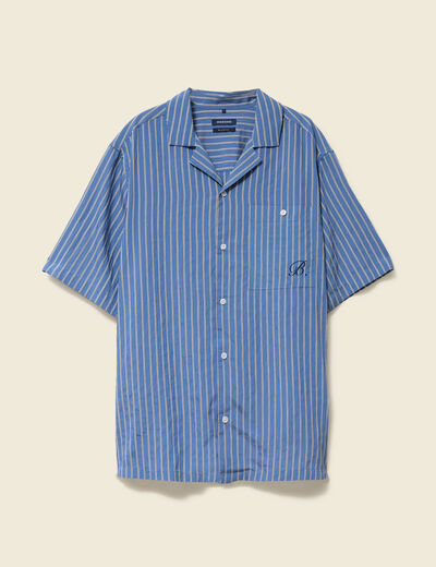 Chemise boyfriend manches courtes rouge foncé homme