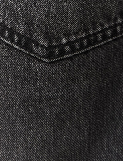 Jeans large 5 poches denim snow noir homme