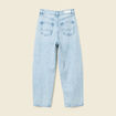 Jeans slouchy taille haute en coton denim bleach femme