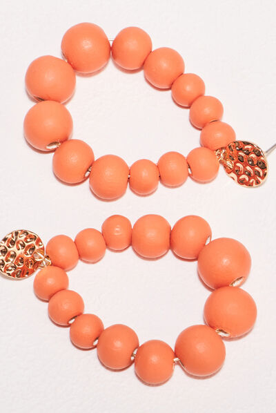 Boucles d'oreilles pendantes orange foncé femme