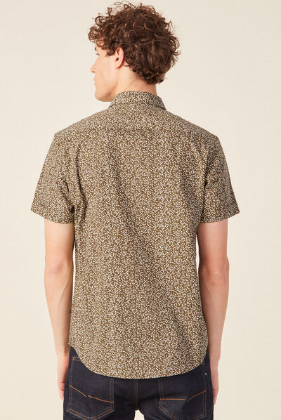 Chemise éco-responsable vert kaki homme