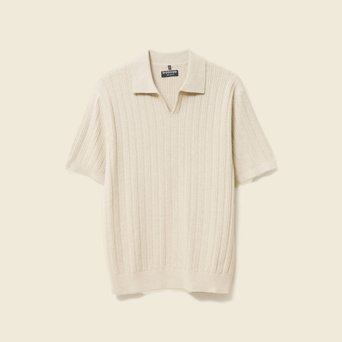 Polo manches courtes beige homme