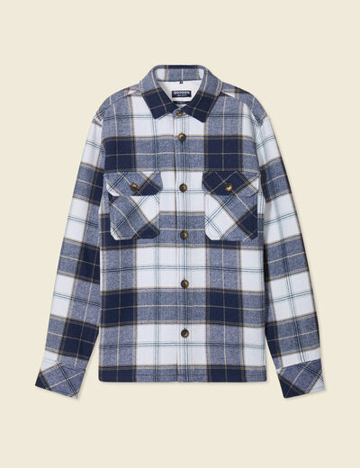 Surchemise manches longues bleu marine homme