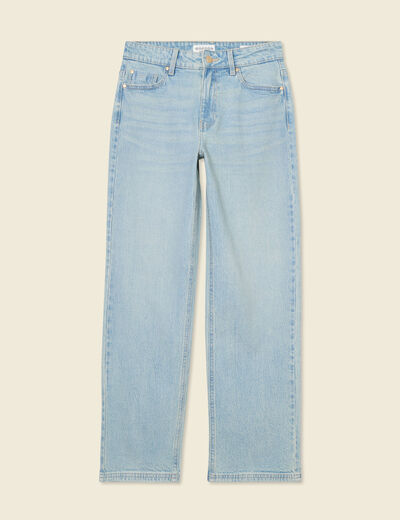 Jeans droit 7/8ème denim baby bleu femme